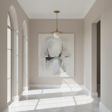 One-Light Stem Pendant with Brass Disc Shade
