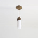 One-Light Stem Pendant with Opal Glass Tube Shade