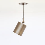 One-Light Swivel Brass Cylinder Ceiling Spotlight