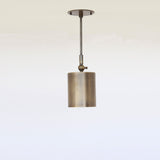 One-Light Swivel Brass Cylinder Ceiling Spotlight