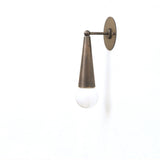 One-Light Tapered Cone Wall Sconce in Cast Brass