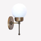 One-Light Upturned Opal Globe Wall Sconce