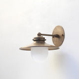 One-Light Wall Sconce with 9-Inch Brass Cone Shade