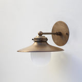 One-Light Wall Sconce with 9-Inch Brass Cone Shade