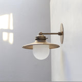 One-Light Wall Sconce with 9-Inch Brass Cone Shade