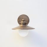 One-Light Wall Sconce with 9-Inch Brass Cone Shade