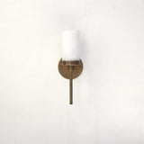 One-Light Wall Sconce with Alabaster Cylinder Shade