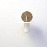 One-Light Wall Sconce with Alabaster Disc and Cylinder Shade