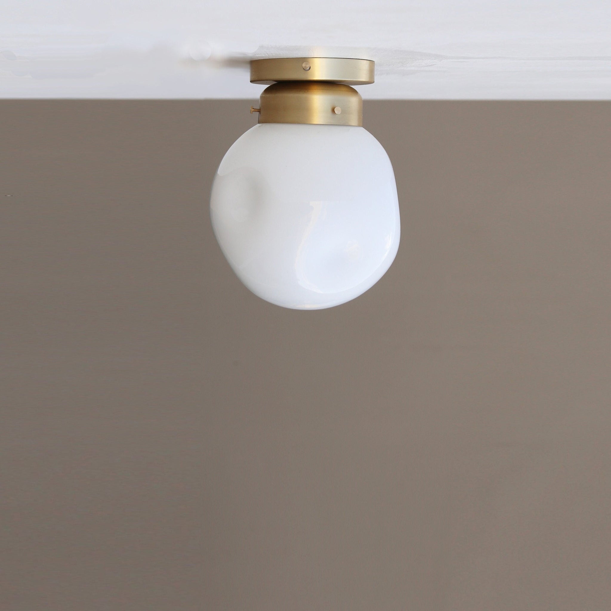 Opal Glass Flush Mount Ceiling Light