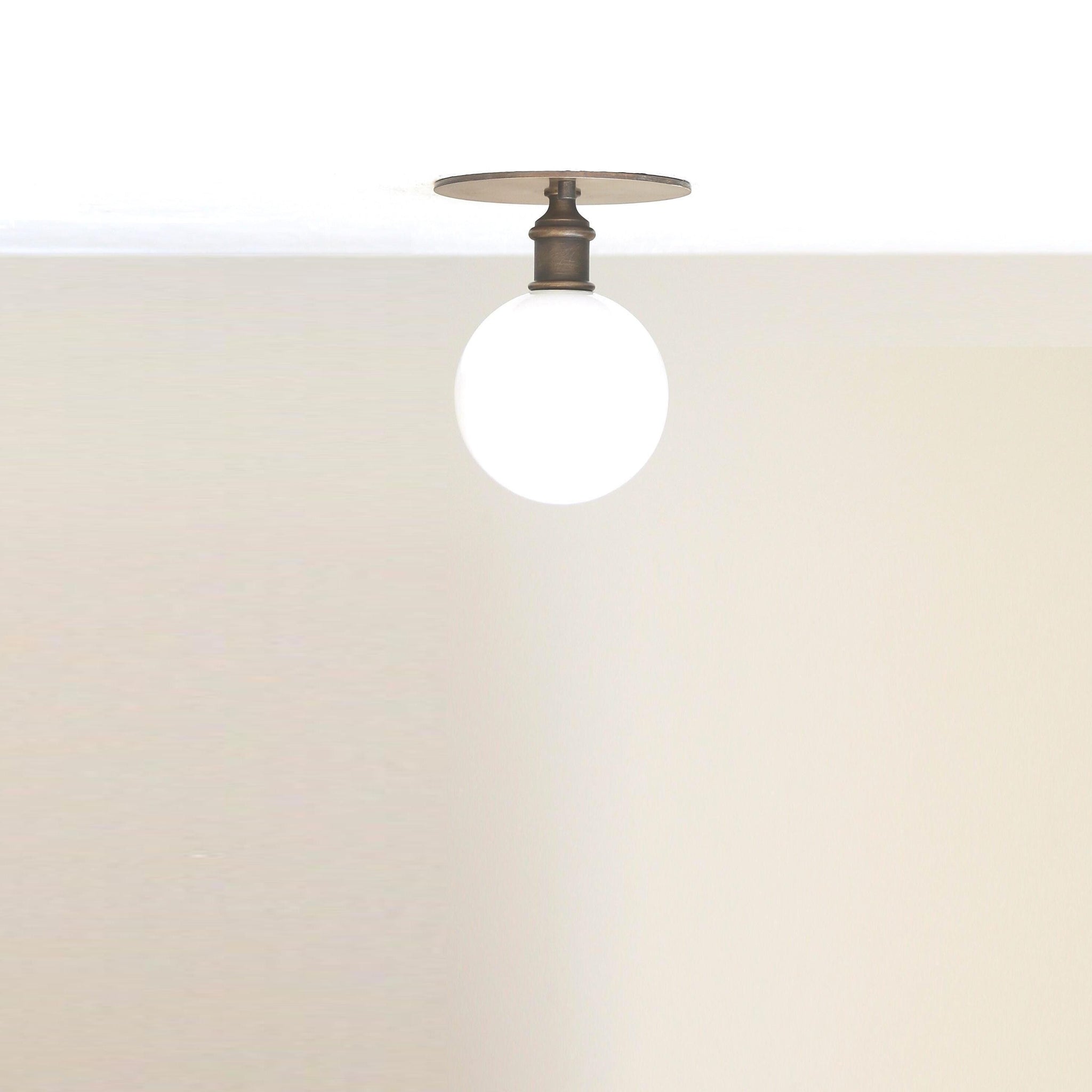 Opal Globe Flush Mount Ceiling Light