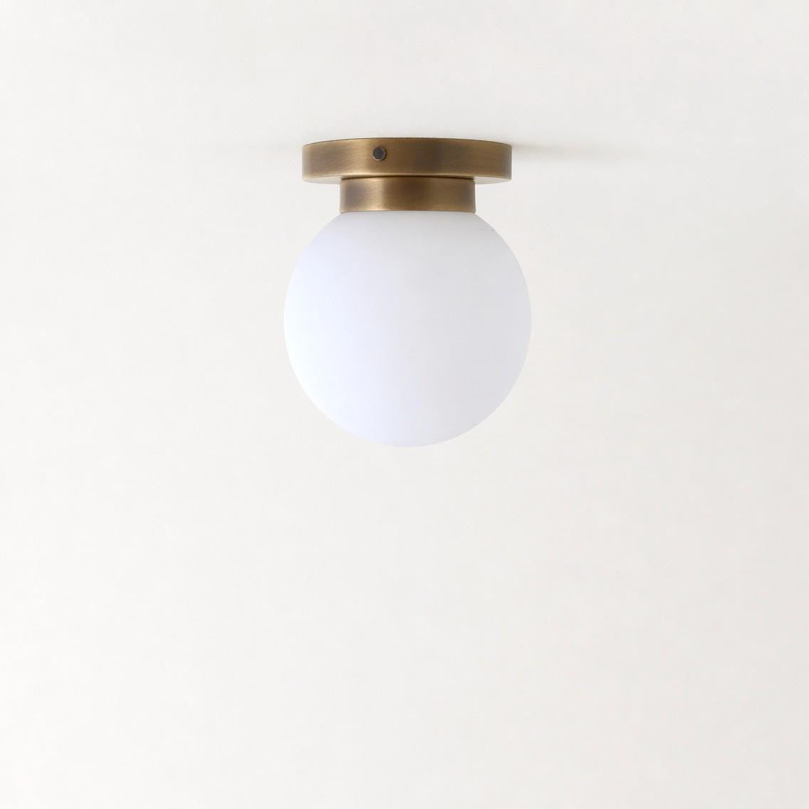 Opal Globe Flush Mount Ceiling Light