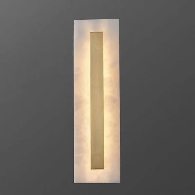 Ozeki Alabaster Wall Sconce | Minimalist Brass Lighting for Modern Interiors - View 9