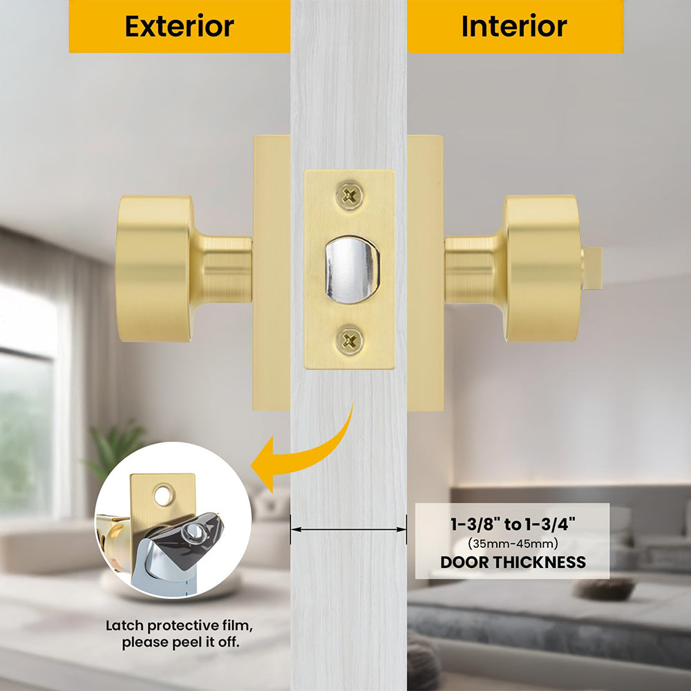 Zinc Alloy Heavy Duty Single-Sided Rectangle Door Knob