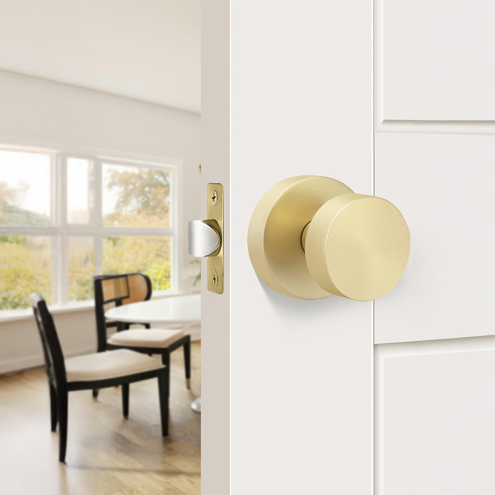 Heavy Duty Zinc Alloy Indoor Rounded Bathroom Door knobs