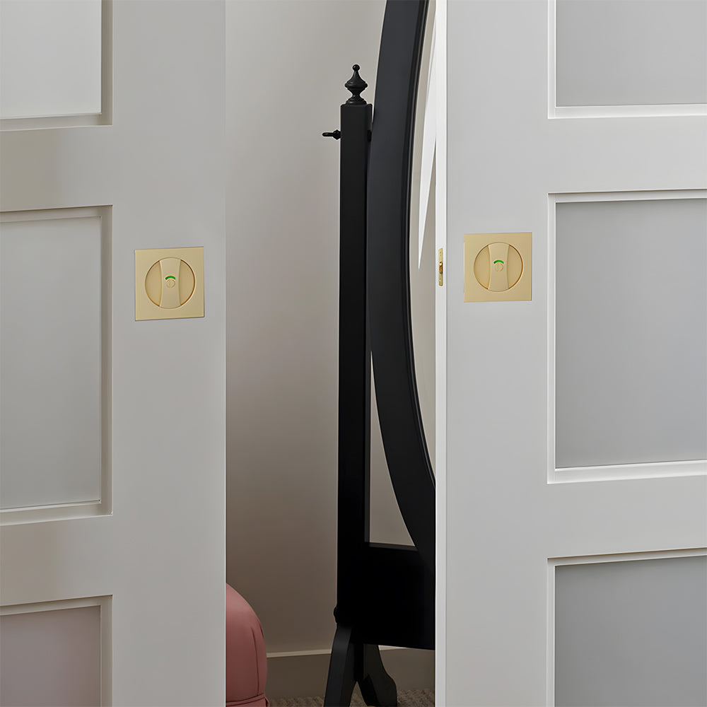 Square Keyless Pocket Door Lock with Indicator