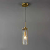 brass clear crack pendant