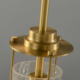warm brass clear pendant