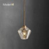 brass geometrical chandelier
