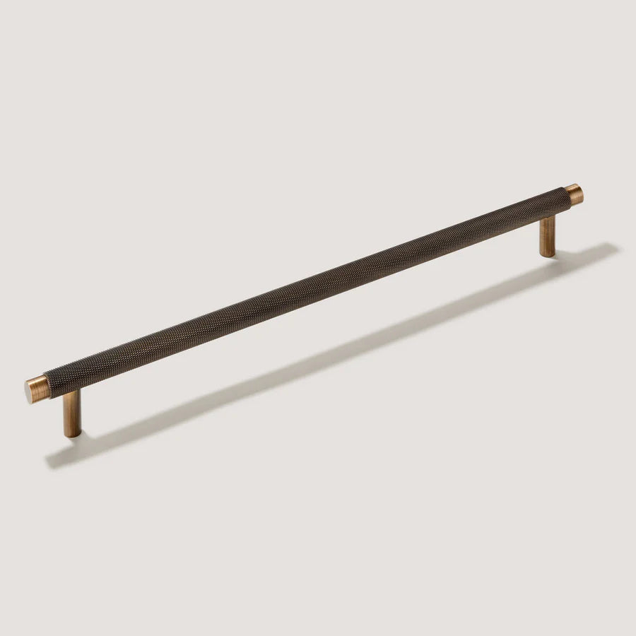 Brass Knurled T-Bar Cabinet Drawer Handles