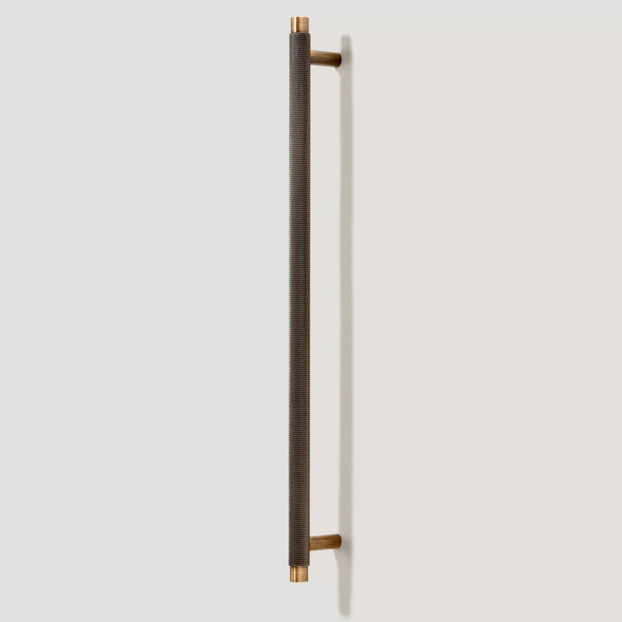 Brass Knurled T-Bar Cabinet Drawer Handles