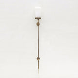Plug-In Alabaster Cylinder Wall Sconce with Long Stem