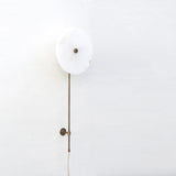 Plug-In Alabaster Disc Wall Sconce