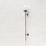 Plug-In Wall Sconce with Alabaster Cylinder Shade