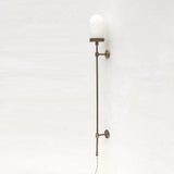 Plug-In Wall Sconce with Alabaster Cylinder Shade
