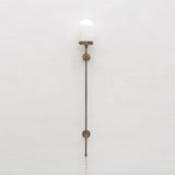Plug-In Wall Sconce with Alabaster Cylinder Shade