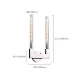 contemporary wall sconces in polished nickel