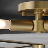 round brass ceiling light