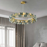 elegant ring glass chandelier