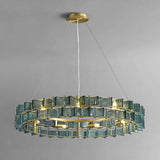 glass ring chandelier lighting