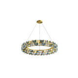 ring chandelier with glass design