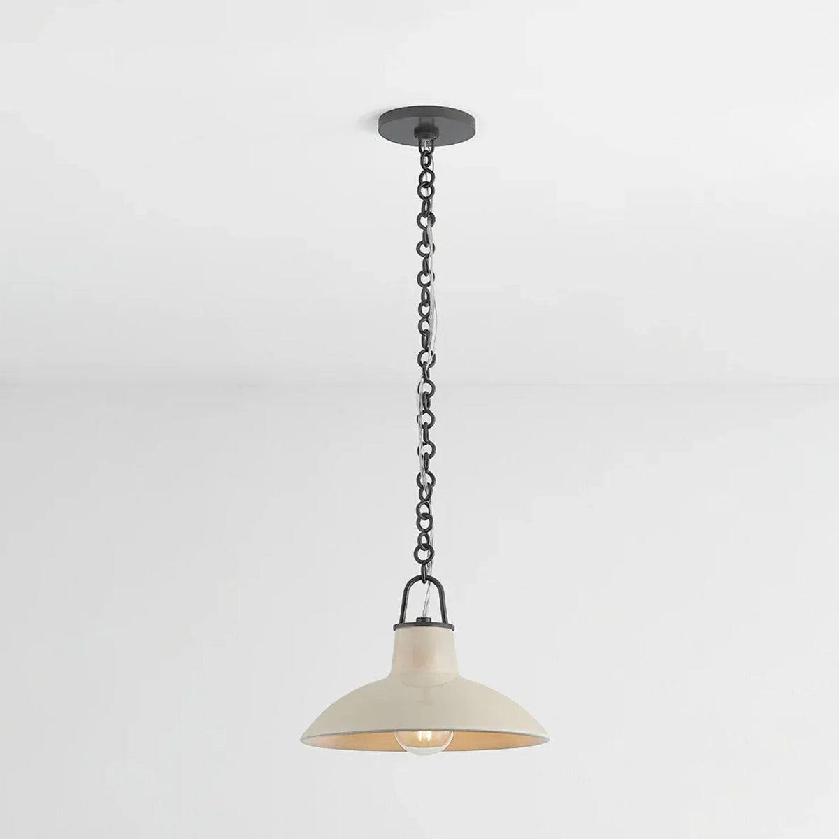 Pottersville Pendant — Artisan Ceramic Hanging Light with Rustic Warm Downlight