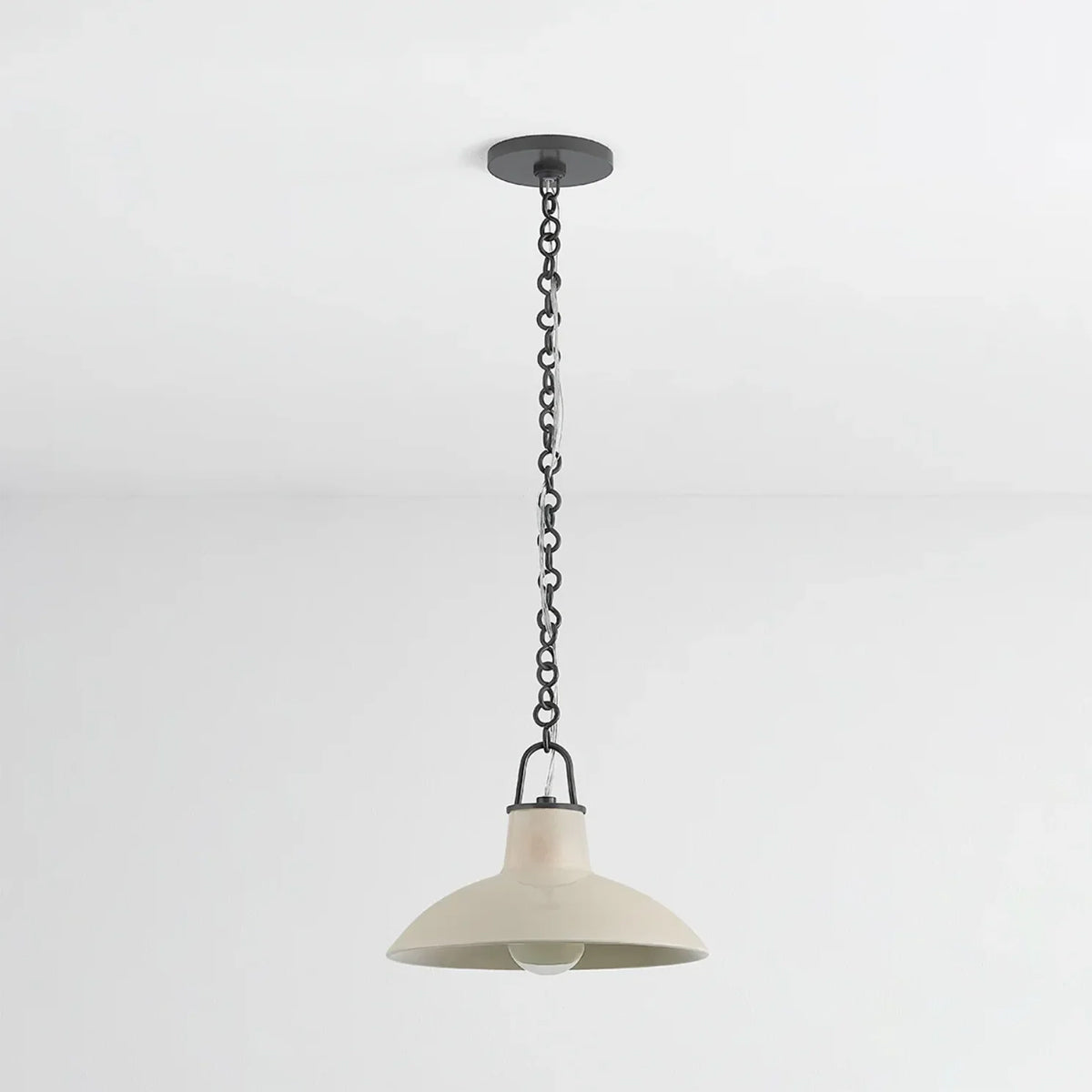 Pottersville Pendant — Artisan Ceramic Hanging Light with Rustic Warm Downlight