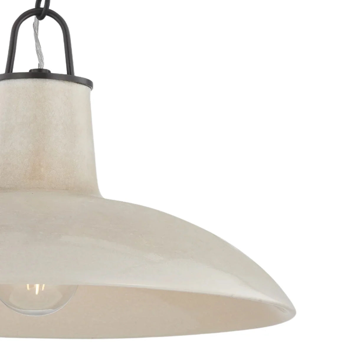 Pottersville Pendant — Artisan Ceramic Hanging Light with Rustic Warm Downlight