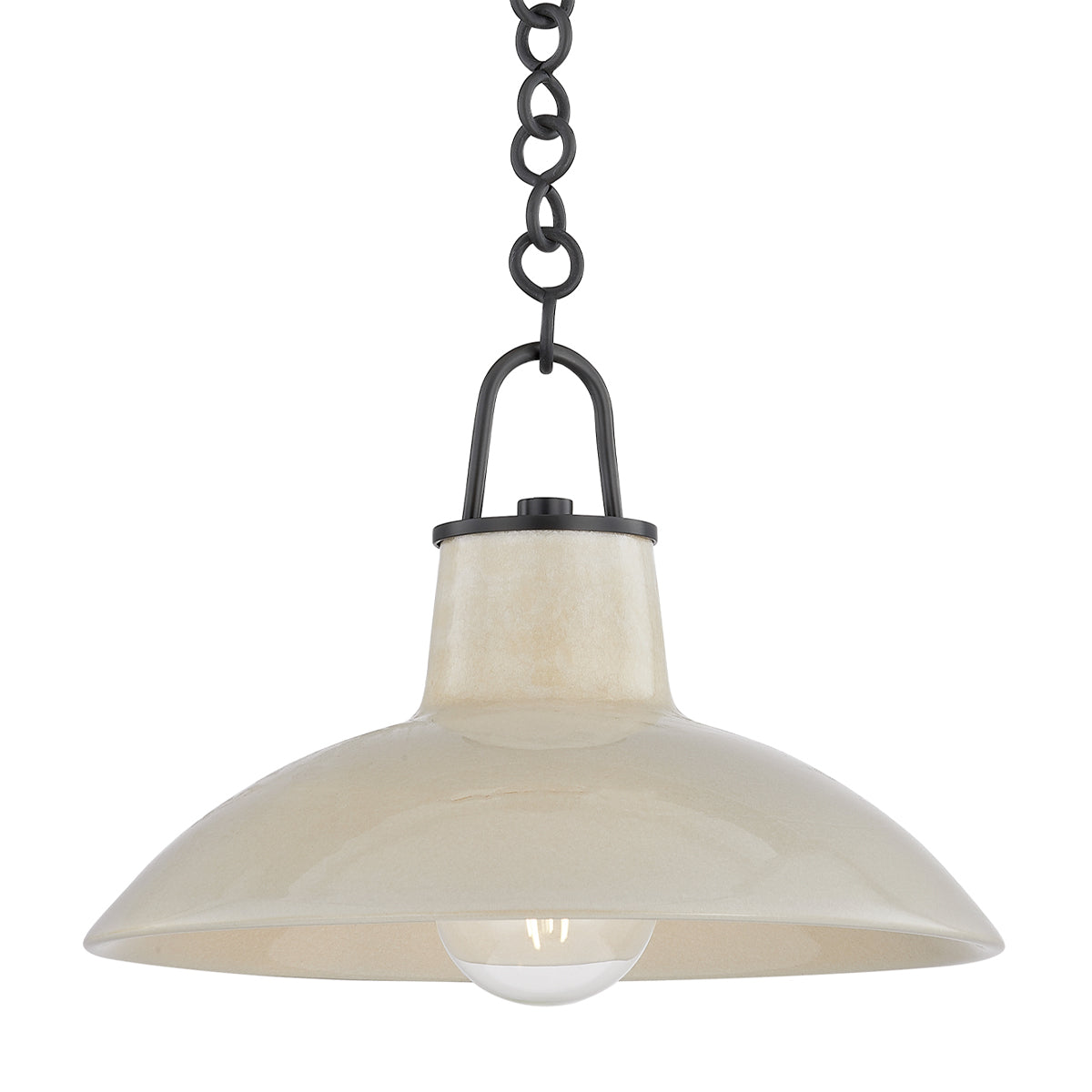 Pottersville Pendant — Artisan Ceramic Hanging Light with Rustic Warm Downlight
