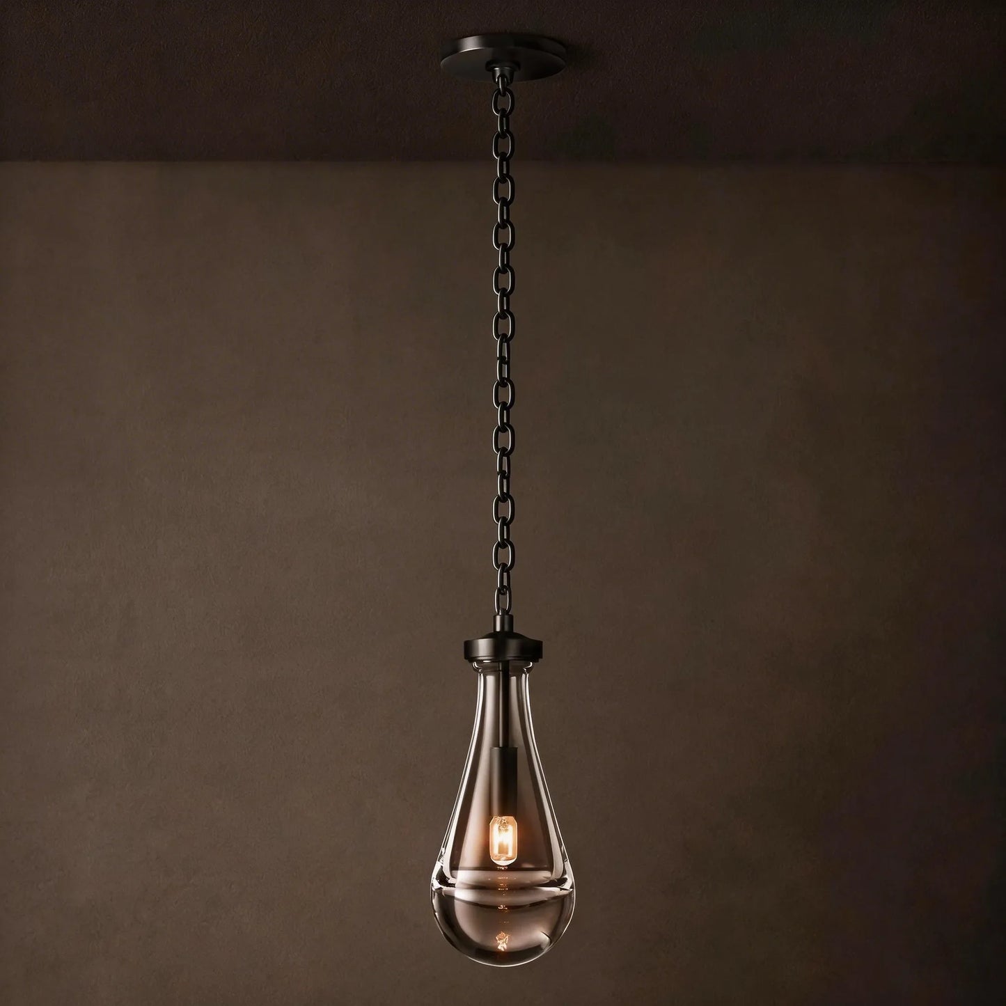Rain Drops 1 Lights Cord Round Chandelier - View 2