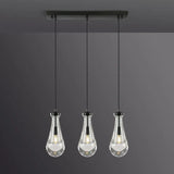 rain drops 3 lights rectangular chandelier