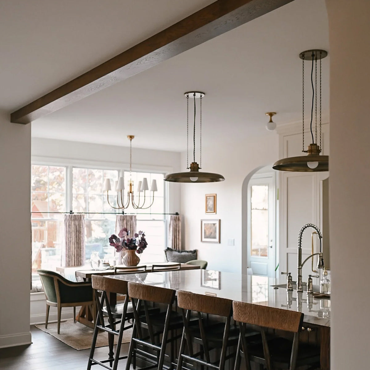 Rainhill Pendant — Dome Hanging Light with Warm Focused Downlight