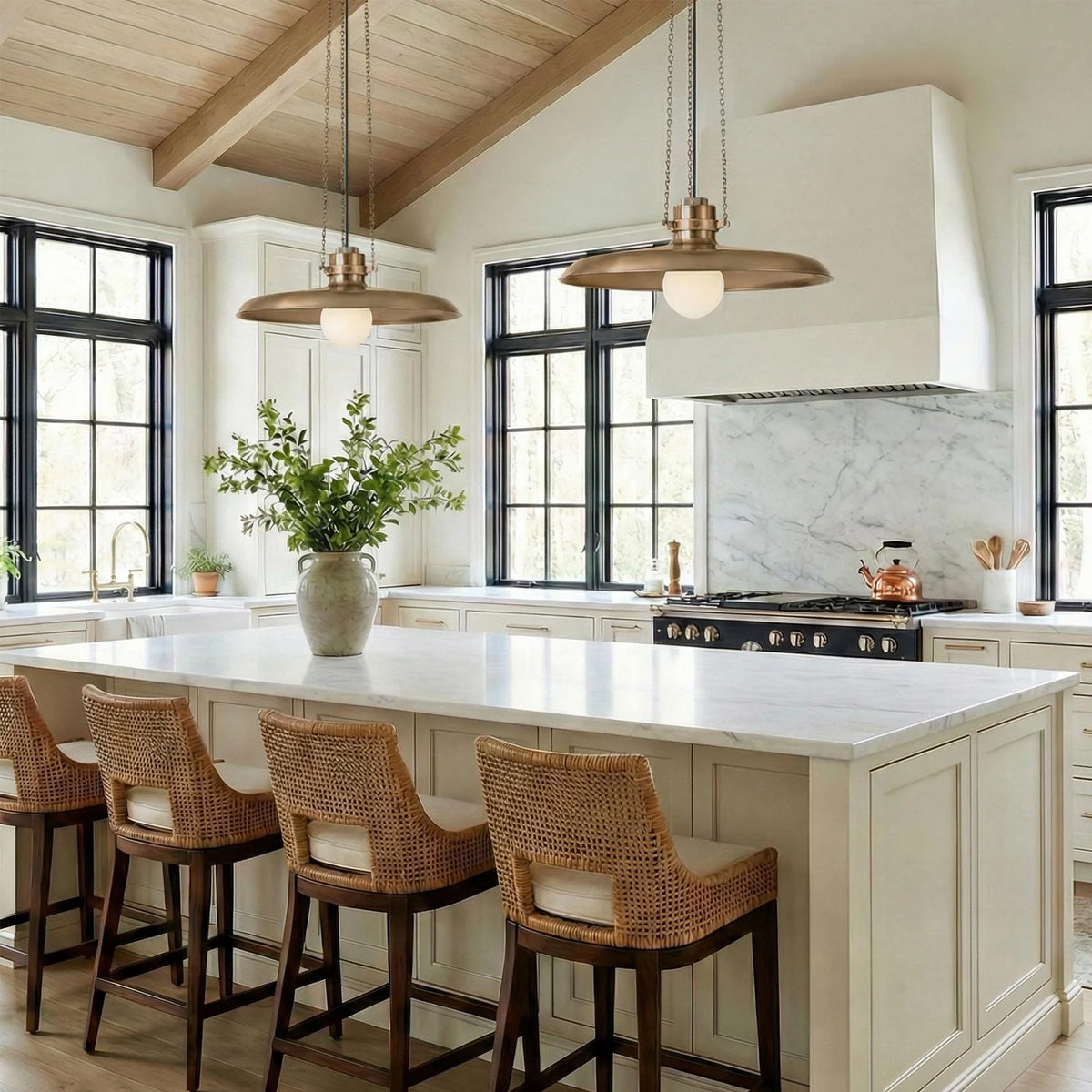 Rainhill Pendant — Dome Hanging Light with Warm Focused Downlight