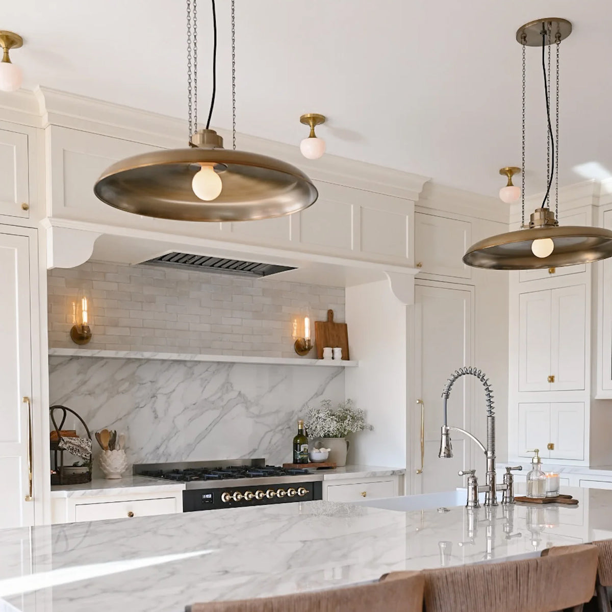 Rainhill Pendant — Dome Hanging Light with Warm Focused Downlight