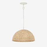 Raquel Woven Bead Dome Pendant Light — Artisan Hanging Light with Warm Dappled Glow