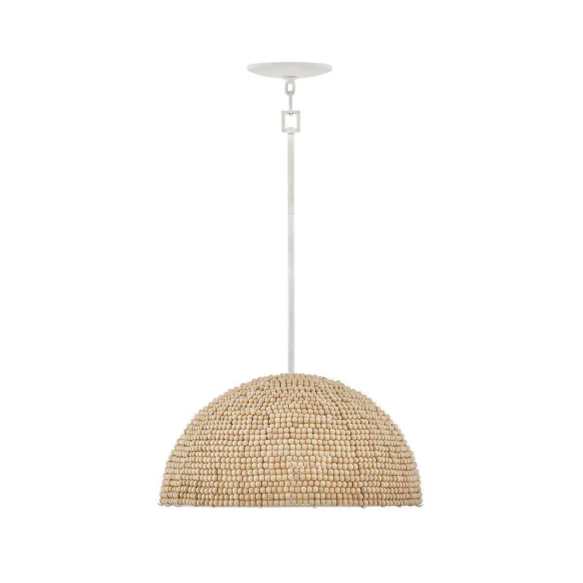 Raquel Woven Bead Dome Pendant Light — Artisan Hanging Light with Warm Dappled Glow