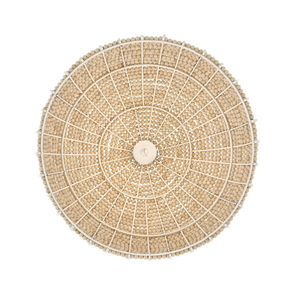 Raquel Woven Bead Dome Pendant Light — Artisan Hanging Light with Warm Dappled Glow