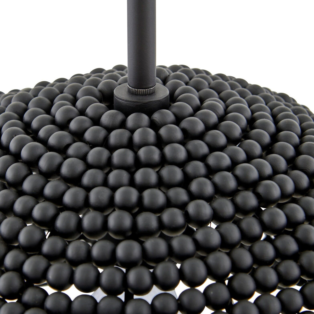 Raquel Woven Bead Dome Pendant Light — Artisan Hanging Light with Warm Dappled Glow