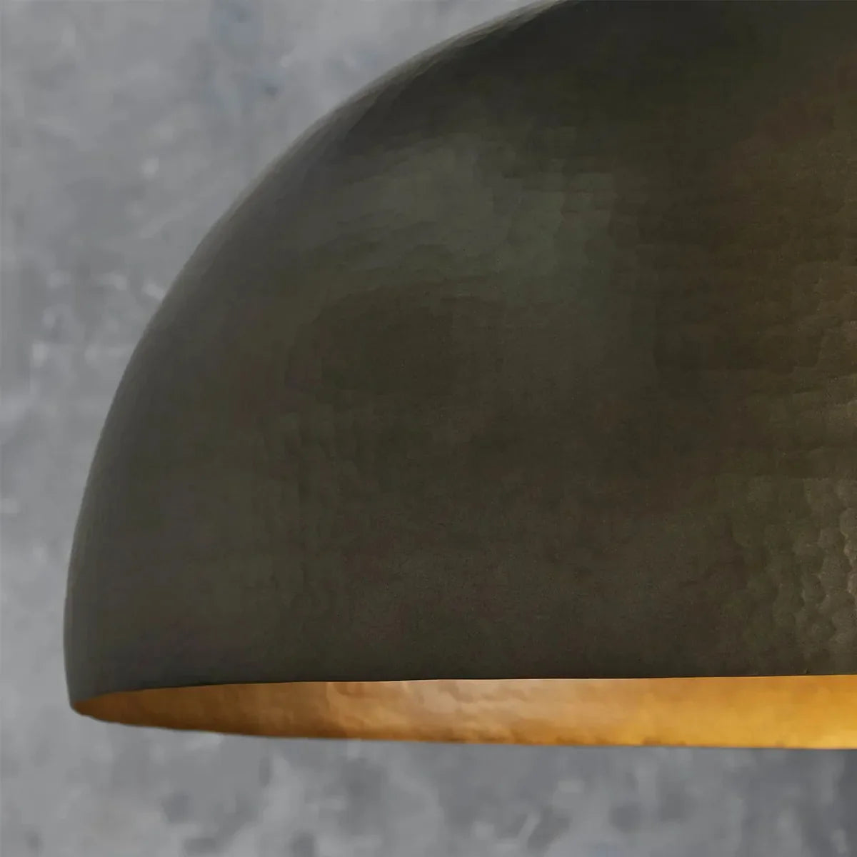 Recycled Metal Dome Pendant Brass