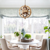wood chandelier