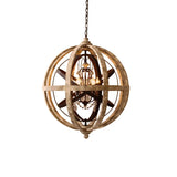 wood chandelier